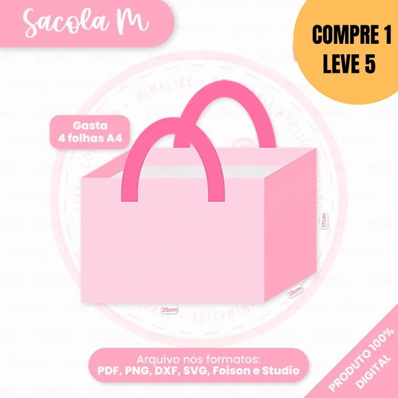 Arquivo de Corte Molde Sacola m -5506