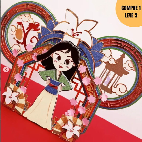 Arquivo de Corte Mulan Princesa Topo de Bolo -3870