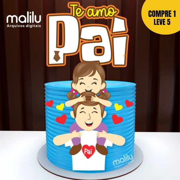 Arquivo de Corte Pai e Filha Topo de Bolo 91 -
