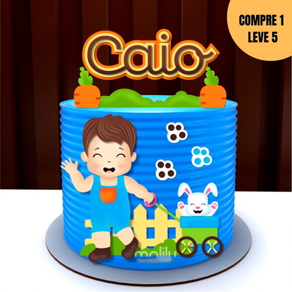 Arquivo de Corte Páscoa Menino Topo de Bolo -2162