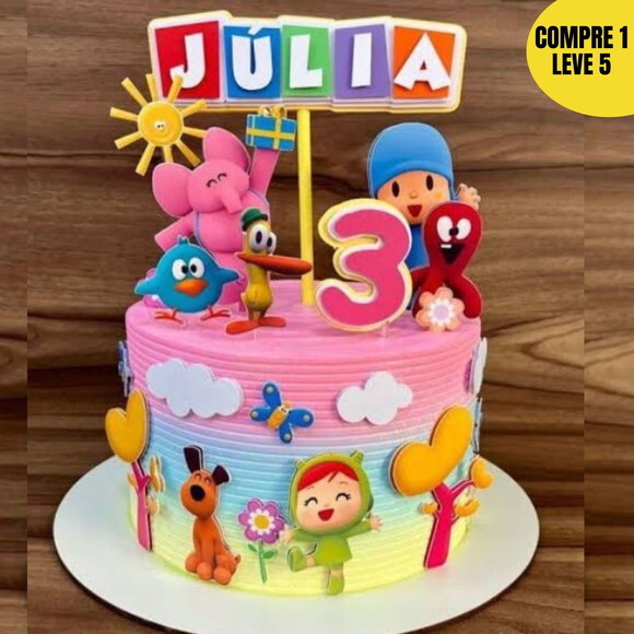 Arquivo de Corte Pocoyo Topo de Bolo -20
