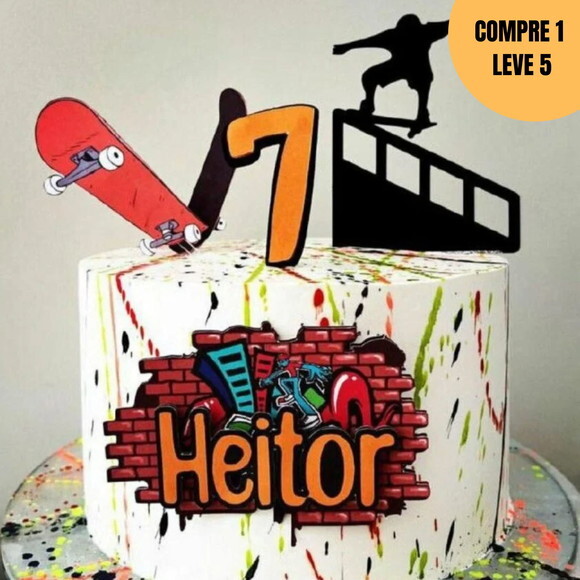 Arquivo de Corte Skate Grafite Topo de Bolo -2264