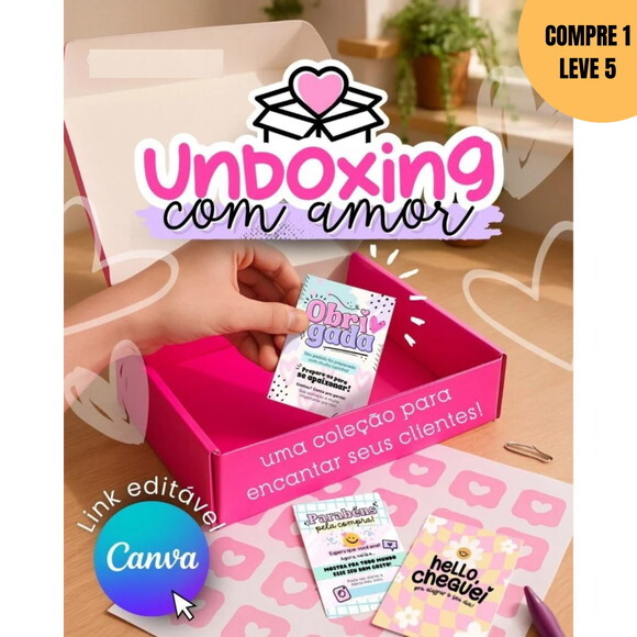 Arquivo de Corte Unboxing com Amor Arquivos Editáveis -3606
