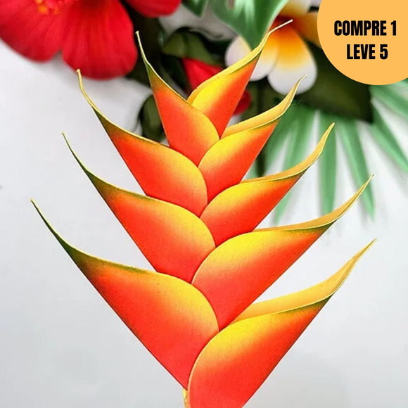 Arquivo de de Corte Helicônia e Folhas Tropicais -1955