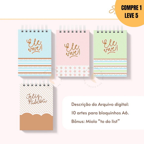Arquivo Digital 10 Capas para Bloquinhos A6 -2608