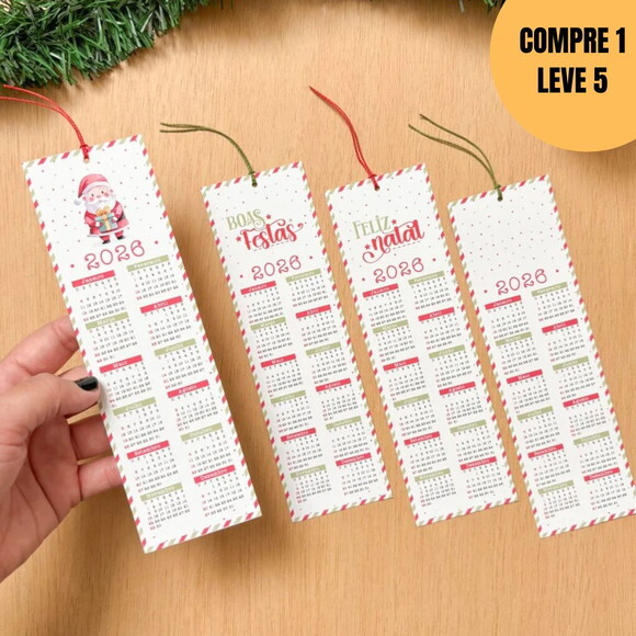 Arquivo Digital 2026 Calendário Marca Página Natal -5688