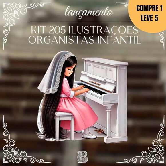 Arquivo Digital 205 Ilustrações de Organistas Infantil -1479