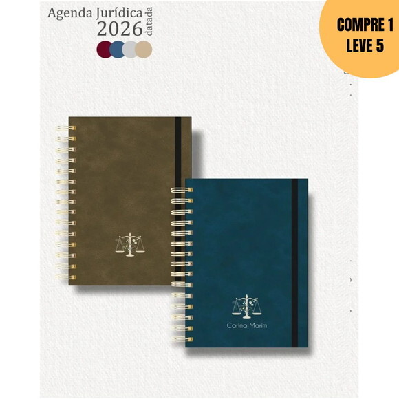 Arquivo Digital 22 Capas A5 para Agenda Jurídica 2026 -4467