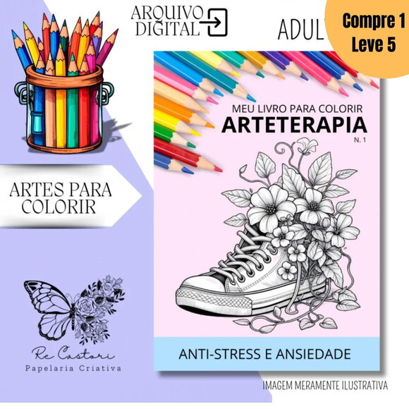 Arquivo Digital 25 Artes para Colorir -1371