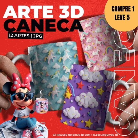 Arquivo Digital 3d Artes para Caneca -5076