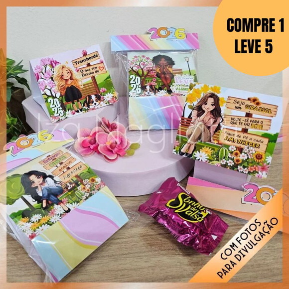 Arquivo Digital 4 Modelos de Mini Calendários 2026 - 5343
