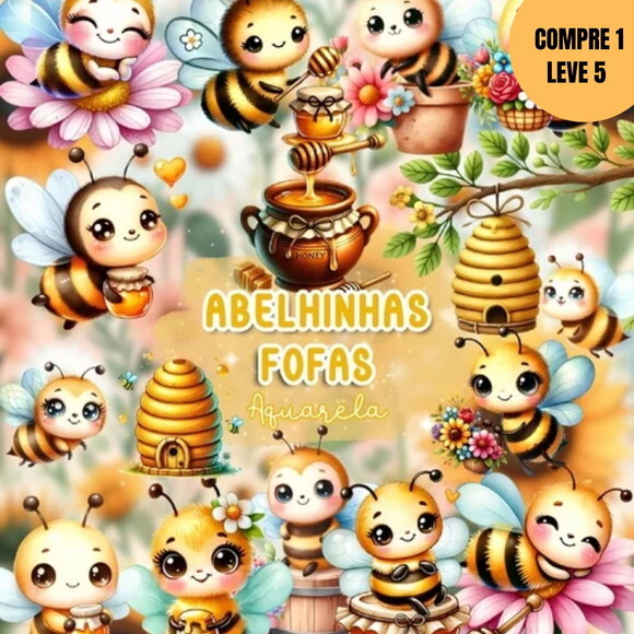 Arquivo Digital Abelhinhas Fofas Kit Digital -4286