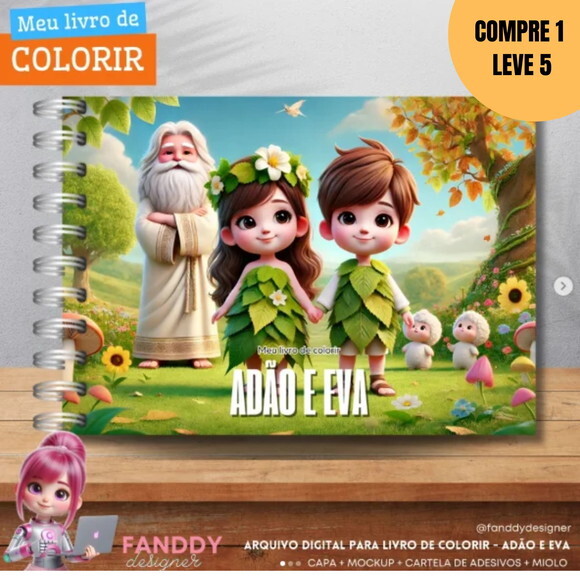 Arquivo Digital Adão e Eva Livro de Colorir -2271