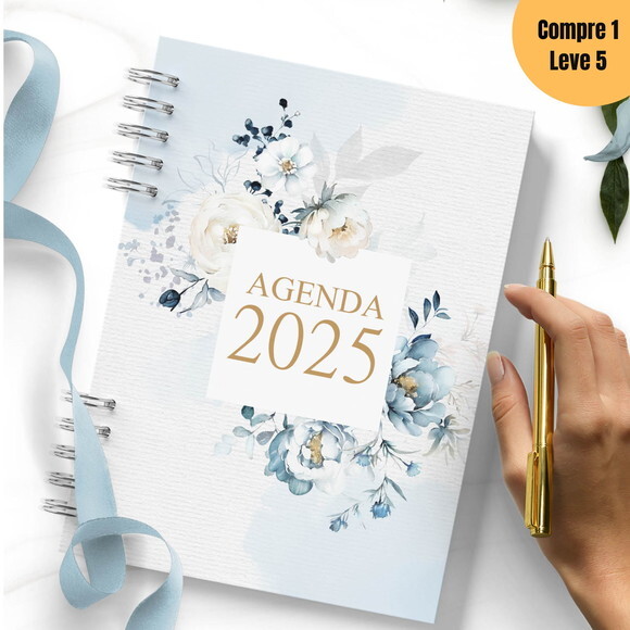 Arquivo Digital Agenda 2025 1dpp Versículos Floral Azul -578
