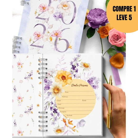 Arquivo Digital Agenda 2026 1dpp Floral Encanto -5680