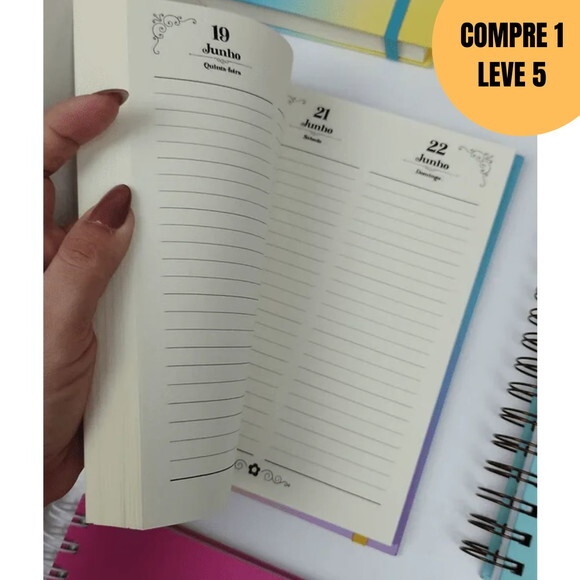 Arquivo Digital Agenda 2026 Preto e Branco Wire-o -4782