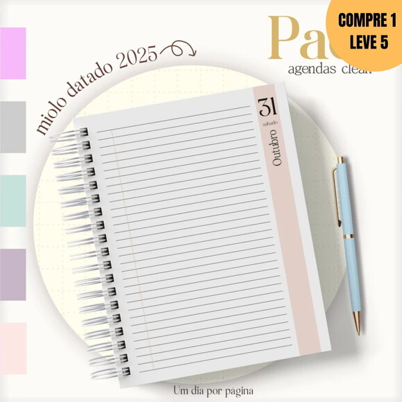 Arquivo Digital Agenda Clean Rosa Salmon 2025 -212