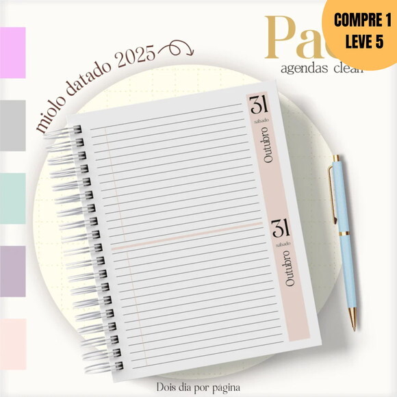 Arquivo Digital Agenda Clean Rosa Salmon 2025 -212