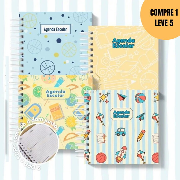 Arquivo Digital Agenda Escolar 2026 Azul e Amarelo Mini-5924