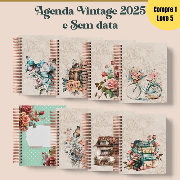 Arquivo Digital Agenda Vintage e sem Data 2025 -514