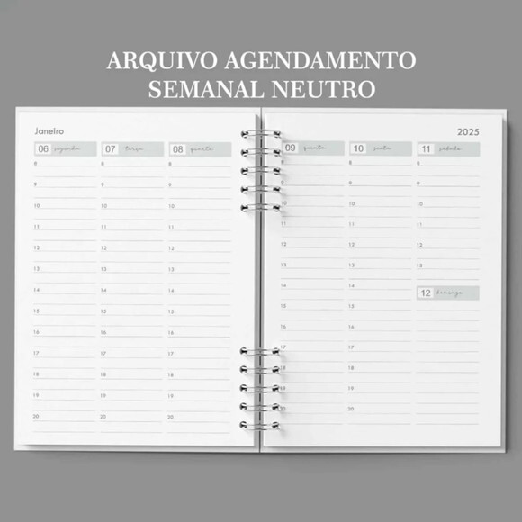 Arquivo Digital Agendamento Semanal 2025 Neutro - 152