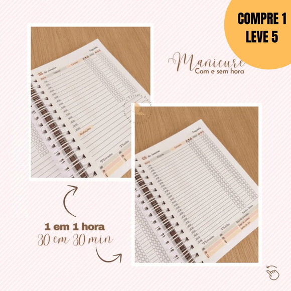 Arquivo Digital Agendamentos Manicure 2026 8 Cores -5659