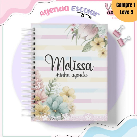 Arquivo Digital Alfabeto Floral Kit Volta às Aulas -863