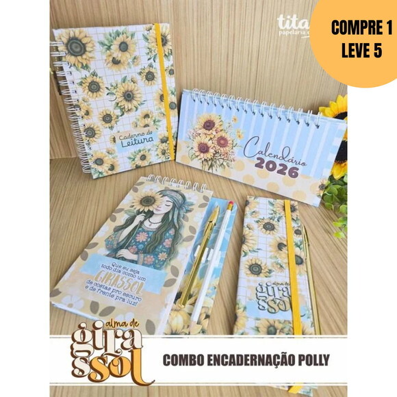 Arquivo Digital Alma de Girassol Combo Encadernação Polly