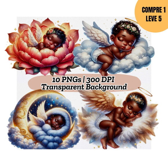 Arquivo Digital Anjo Bebê Africano Kit Digital -3999