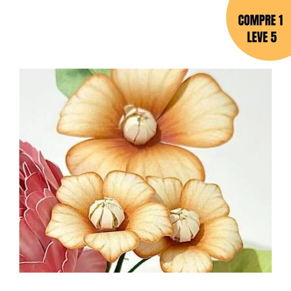 Arquivo Digital Arranjo de Flores com Pintura Digital -1910