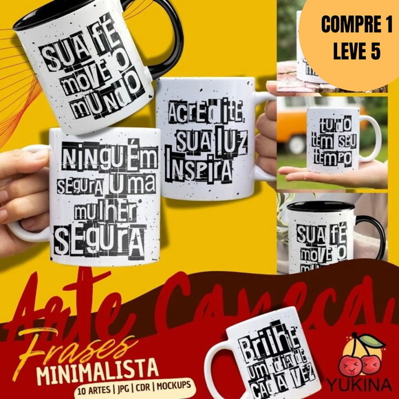 Arquivo Digital Arte Caneca Frases V51 -4934