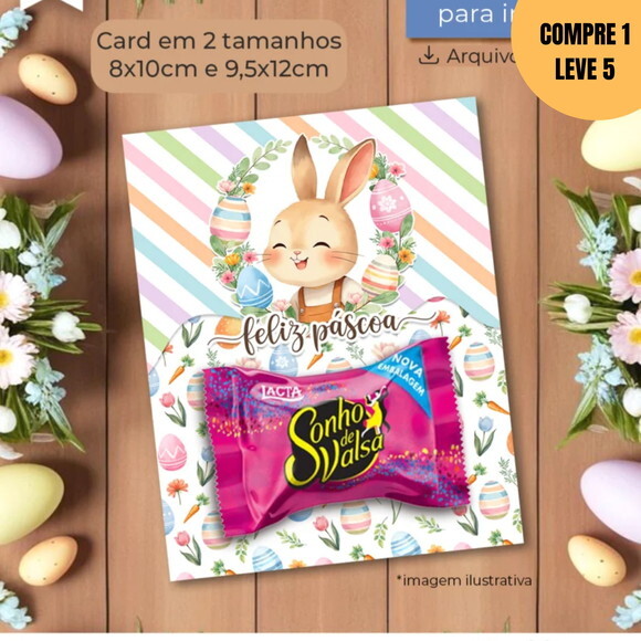 Arquivo Digital Arte Card Multiuso Coelhinhos -2606