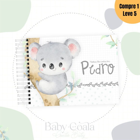Arquivo Digital Baby Coala Menina Livro do Bebê -1298