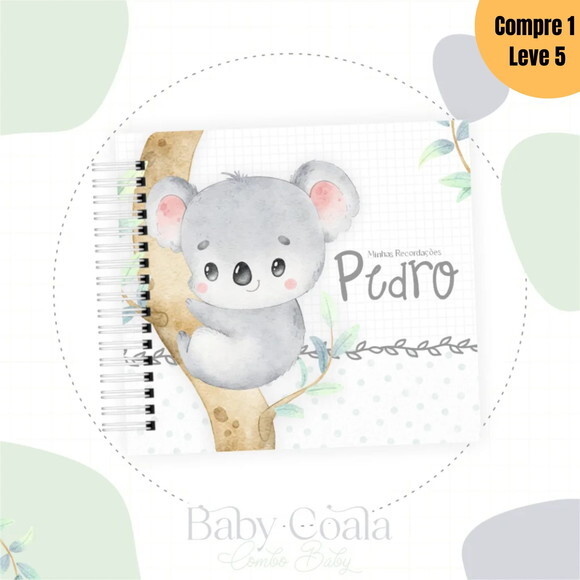 Arquivo Digital Baby Coala Menina Livro do Bebê -1298