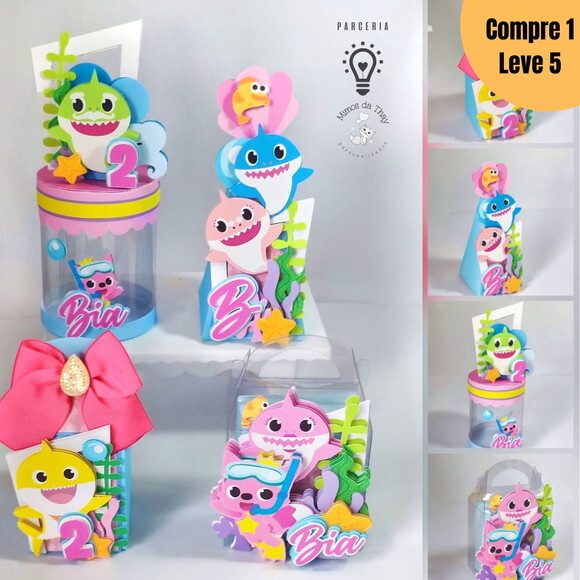 Arquivo Digital Baby Shark Menina Kit Festa Pronta -1392