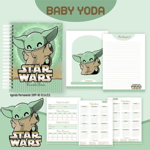 Arquivo Digital Baby Yoda Capas e Miolos 2025- 133