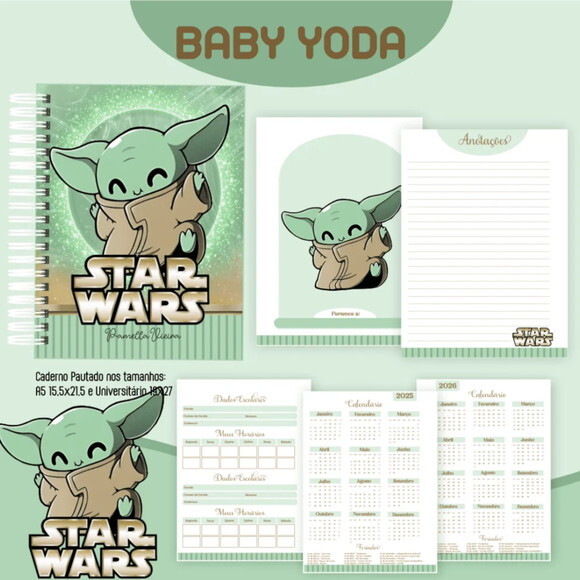 Arquivo Digital Baby Yoda Capas e Miolos 2025- 133