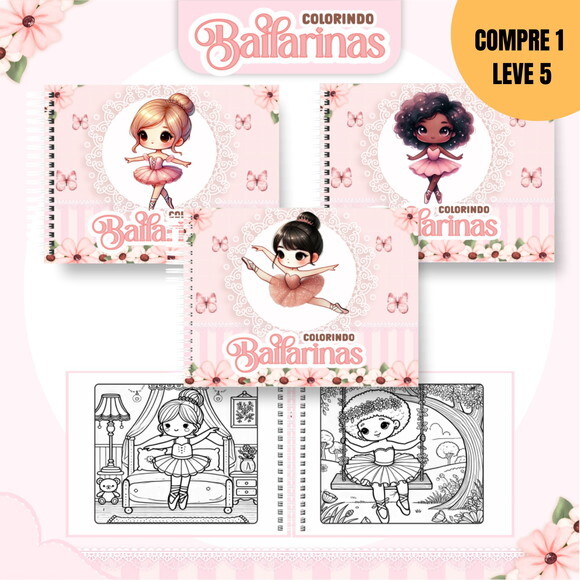 Arquivo Digital Bailarina Livro de Colorir -1875