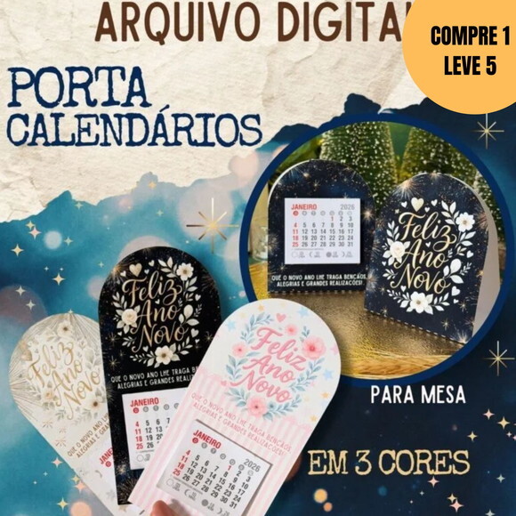Arquivo Digital Base Calendário 2026 para Ímã -5929