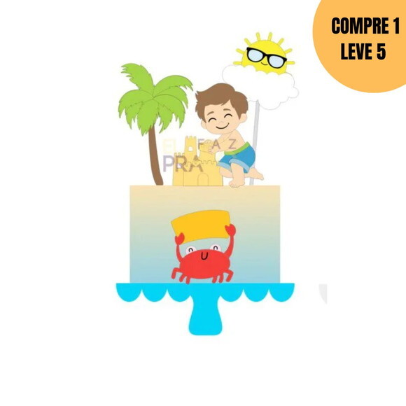 Arquivo Digital Bebê Castelo de Areia Topo de Bolo -4699