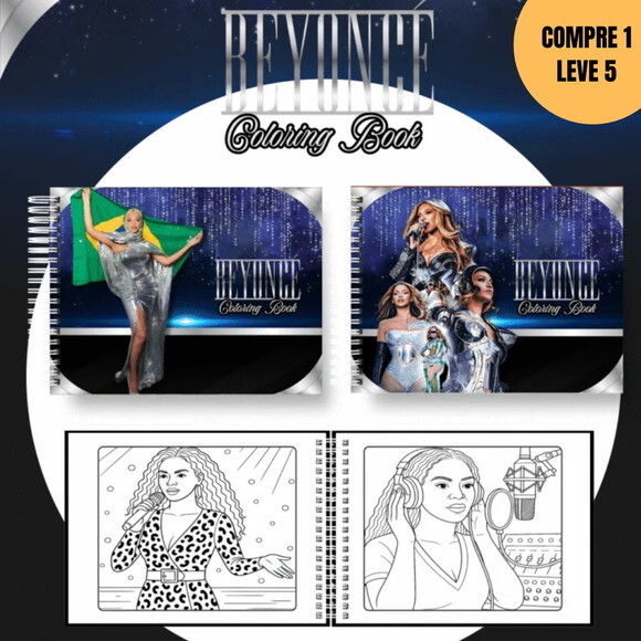 Arquivo Digital Beyonce Livros de Colorir -4030