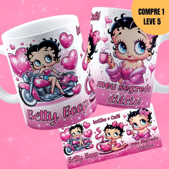 Arquivo Digital Betty Boop Arte Avulsa Caneca -1973