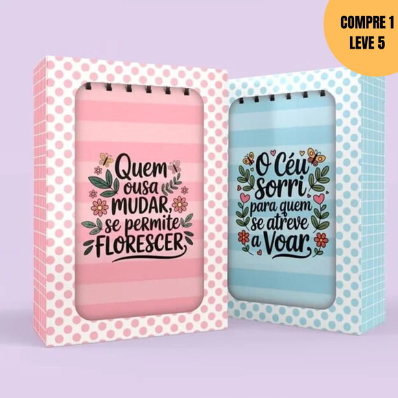 Arquivo Digital Bloco A6 Borboletas e Frases -3798