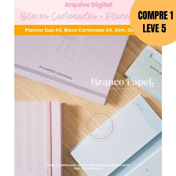 Arquivo Digital Blocos Cartonados + Planner Duo -5399