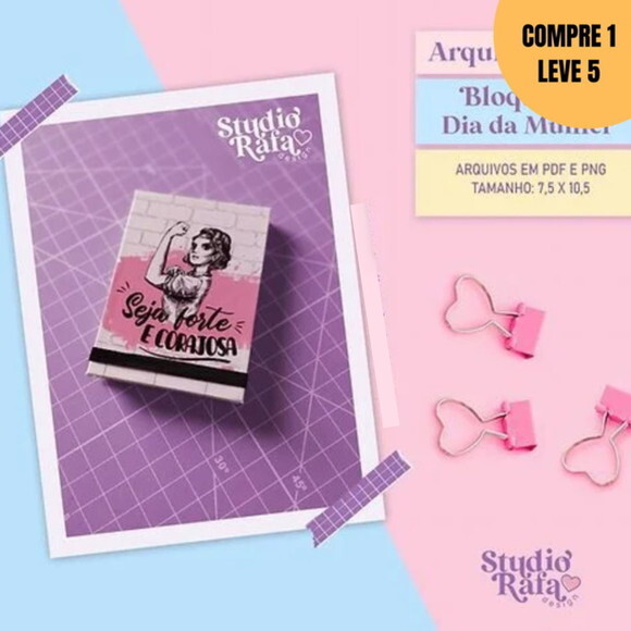 Arquivo Digital Bloquinho Cartonado Girl Boss -1546