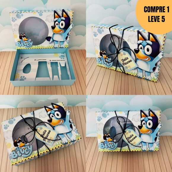 Arquivo Digital Bluey Caixa Mini Confeiteiro Páscoa -2886