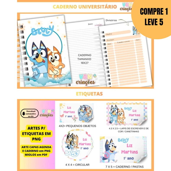 Arquivo Digital Bluey Menina Volta às Aulas 2026 -6205