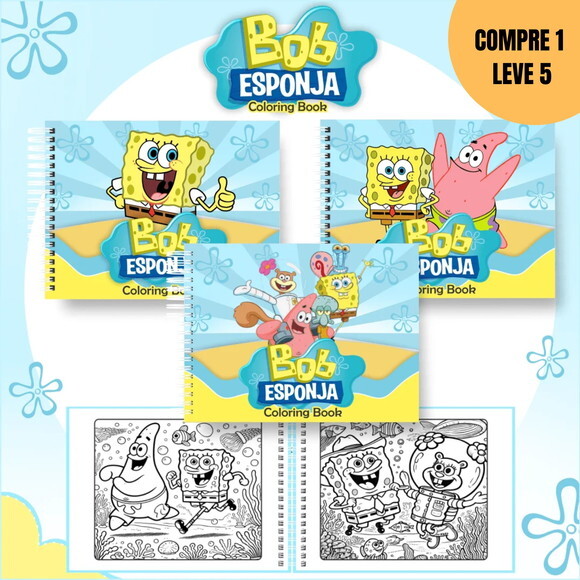 Arquivo Digital Bob Esponja Livro de Colorir -1762