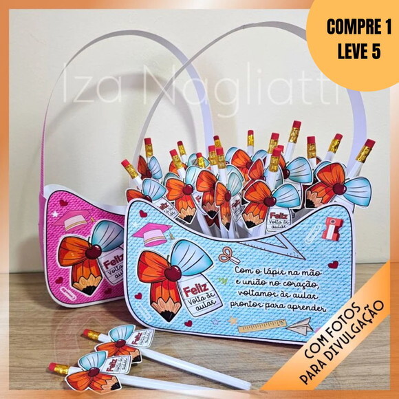 Arquivo Digital Bolsa Porta Lápis Volta as Aulas -6306