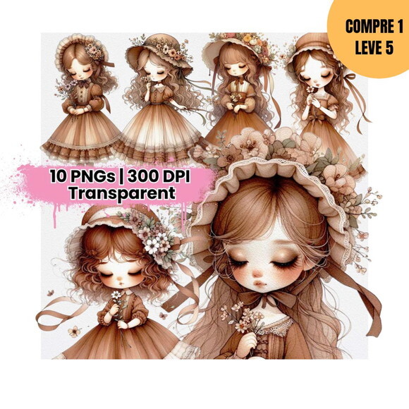 Arquivo Digital Boneca Spring Vintage Kit Digital -4164